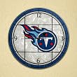 Tennessee Titans 12in Art Glass Clock NFL Football Fan Shop Sports Team Merchandise