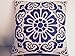 QINU KEONU Blue Porcelain Flower Cotton Linen Throw Pillow Case Cushion Cover Home Sofa Decorative 18 X 18 Inch (2)