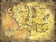 Herr der Ringe Poster Karte von Mittelerde - Poster Riesenformat (135,5cm x 98cm)