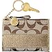 AUTHENTIC COACH SIGNATURE STRIPE MINI SKINNY CARD COIN CASE 42021 (Gold)