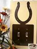 Montana Silversmith Lightswitch Cover Double Horseshoe