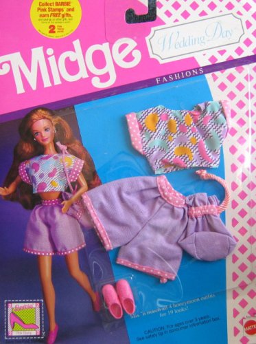 Barbie MIDGE Wedding Day Fashions Honeymoon Outfit (1990)