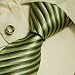 Green blue striped mens dress ties gifts ideas discount silk neck ties cuff links set 5153