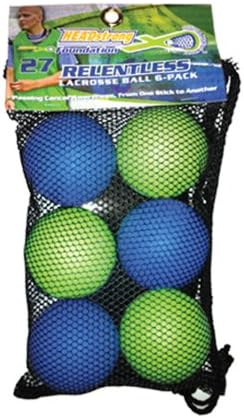 HEADstrong Foundation Relentless Lime Green Blue Lacrosse Balls 6 Pack [Misc.]