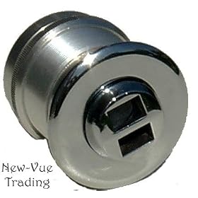 Wide Angle Peephole Door Viewer Doorscope 2- 3 8 Silver Metal by New-Vue