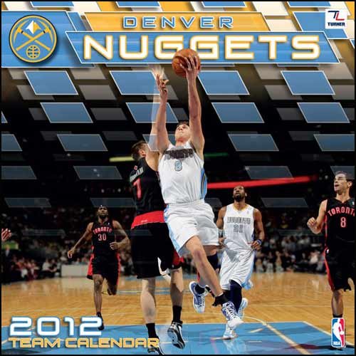 John F. Turner Denver Nuggets 2012 Wall Calendar - 12X12