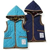 【アウトレット】La Chiave リバーシブルベスト (80～130cm) キムラタンの子供服 ブルー 110 ( 53325x53525-153 )