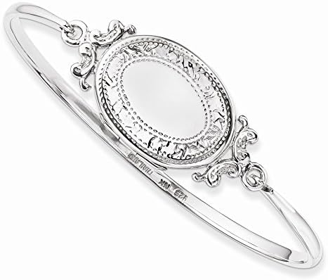 7" Sterling Silver Locket Bangle