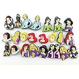 24 Disney Princess Shoe Charms for Croc Shoes & Bracelet Wristband Birthday Gifts