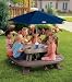 Little Tikes Fold 'n Store Picnic Table with Market Umbrella