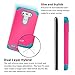 Fosmon HYBO-DUOC Slim Fit Dual-Layer Hybrid Case for LG G3 [All Carriers] - Retail Packaging (Pink/White)