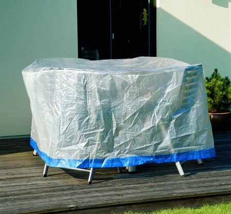 Wetterfeste Schutzhülle Gartenmöbel Abdeckung 160cm oval Sitzgarnitur