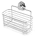 BINO SMARTSUCTION Chrome Shower Caddy, Basket