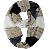 Luxury Divas Multicolor Stripe Knit Circle Scarf