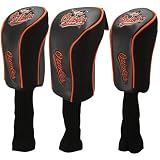 MLB McArthur Baltimore Orioles 3-Pack Golf Club Headcovers - Black