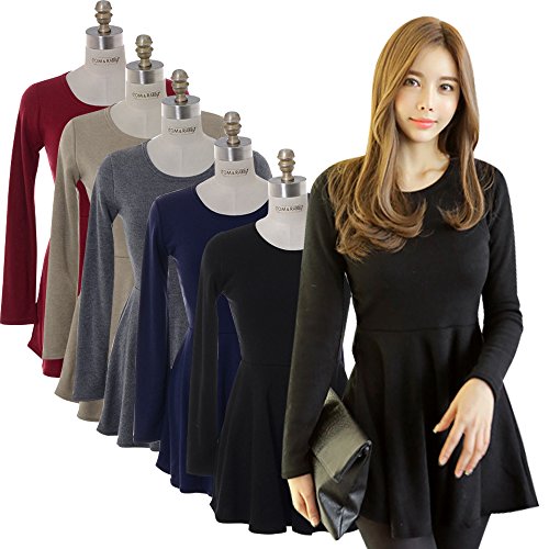 【 UN ANANAS 】 ワンピ レディース トップス ハイウエスト OL 春 夏 シンプル シック 女子会 春ワンピ お嬢様 デート 結婚式 二次会 同窓会 5Color FREE Size