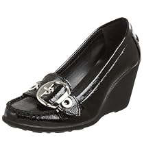 Geox Women's Donna Dolly Wedge,Black,38 EU (US Women's 8 M)
