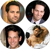 Set of 4 - PAUL RUDD - Actor Pinback Buttons 1.25' Pins / Badge
