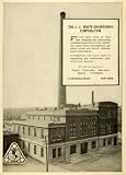 1923 Ad J G White EngineeringFactory Industry New York Designs Construction - Original Print Ad