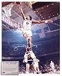 Julius Dr J Erving Philadelphia 76ers NBA Hand Signed 16x20 Photograph Dunking