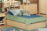 Shaker Twin Size Mate's Bed with Bookcase Headboard in Natural Maple Finish By SouthShore Furniture