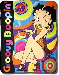 Betty Boop -"Groovy Betty" Fleece Throw Blanket