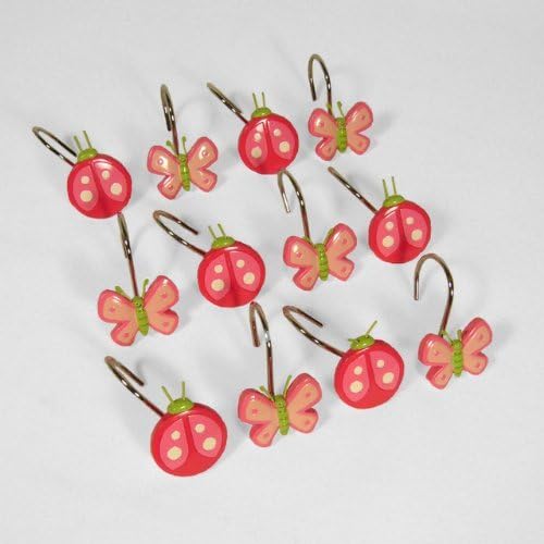 Butterfly Garden Shower Hooks - set of 12