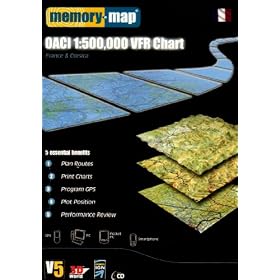 Memory Map IGN OACI 1:500,000 Aviation Charts - France