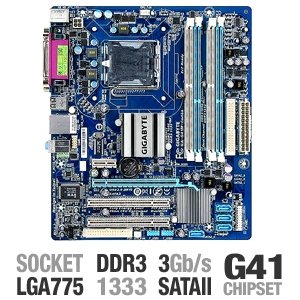 Gigabyte GA-G41M-COMBO Intel G41 Motherboard