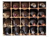Wine Bottles Resting in Wine Rack Cuisine Photographic Poster Print by Rick Strange, 40x30