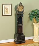 Powell Masterpiece Distressed Faux Black Cherry Mini Grandfather Clock