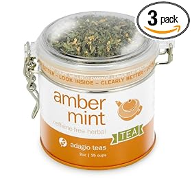 Adagio Teas Amber Mint, 2-Ounce Tins (Pack of 3)