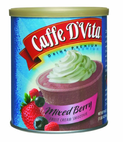 Caffe D'Vita Mixed Berry Smoothie Mix, 19-Ounce Canisters (Pack of 6)