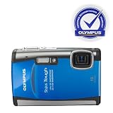 Olympus Stylus Tough-6000 10 MP Waterproof Digital Camera with 3.6x Wide Angle Optical Dual Image Stabilized Zoom and 2.7-Inch LCD (Blue) - Refurbished by Olympus