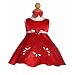 Baby Girls 0/3M-24M Satin Special Occasion Christmas Dress with Headband