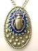 Rocker Jewelry Metal and Blue Lapis Scarab Beatle Pendant as worn by Adam Lambert