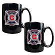 Chicago Fire MLS 2pc Black Ceramic Mug Set - Primary Team Logo by Great American Products