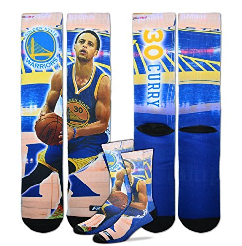 Golden State Warriors NBA Center Court Crew Socks - Stephen Curry (Medium)