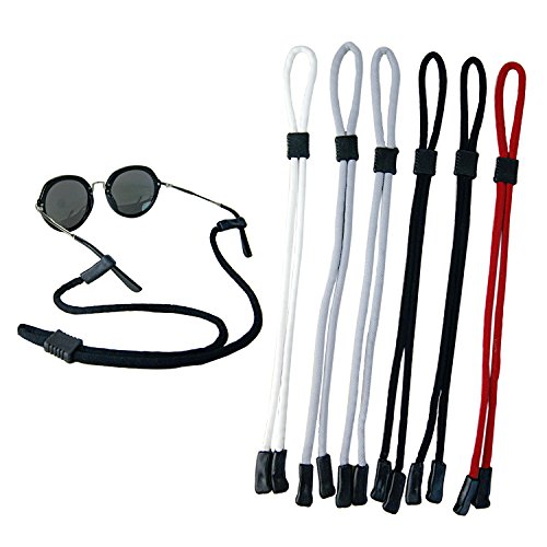 Pack Safety Glasses of 6 Sunglass Holder Strap For Men and Women, Great