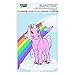 Graphics and More Pink Unicorn Floating on Cloud Rainbow Home Business Office Sign - Window Sticker - 4