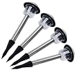 Rolson Tools 60695 4pc Solar Garden Light Stainless Steel