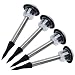 Rolson Tools 60695 4-Piece Stainless Steel Solar Garden Light