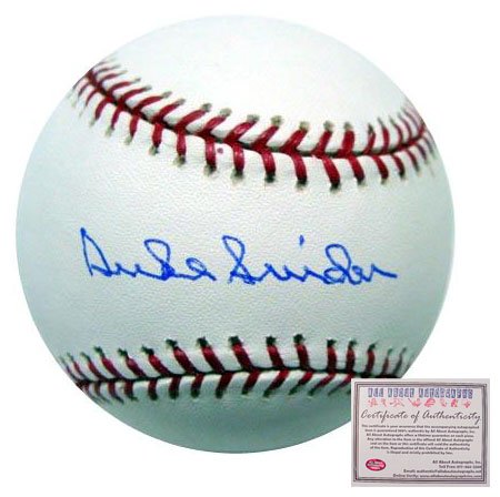 Duke Snider Brooklyn Dodgers Hand Signed Rawlings MLB Baseball