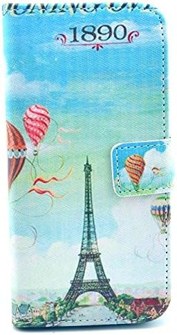 Vkied Apple 5.5" iPhone 6S 6 PLUS leather Case (1890 Tower) Pattern Fashion Printing Wallet Cards Slots Flip Magnet Stand Leather Carry Case with Screen Protector and Cleaning Cloth