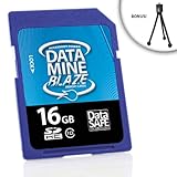 Blazing High-Speed Class 10 DataMINE 16GB SDHC Flash Memory Card for Sanyo  ....