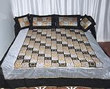 Home Furnishing King Size bed sheet Thread Mirror Work Silk Bedspread with  ....