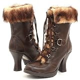 Soda Kitty Ankle Boots 5.5 Brown
