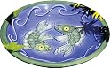 Achla BBC12 Blue Ceramic Birdbath Bowl and Stake