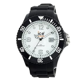 Ice-Watch Ice-White Black Strap Big Silicone Watch  SI.BW.B.S