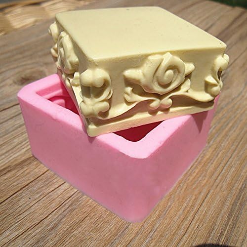 Square Lace Silicone Soap Mold Fondant Cake Chocolate Mould